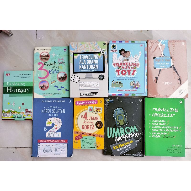 BUKU OBRAL MURAH  TRAVELING //REVERENSI // UMROH BACKPACKER