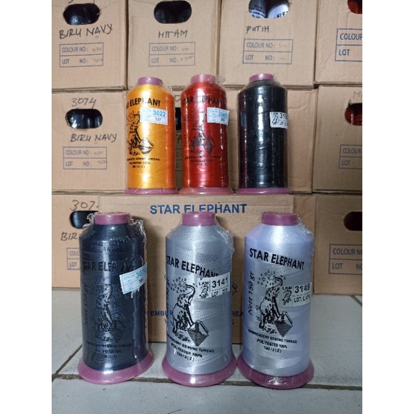 Benang Bordir polyester star elephant