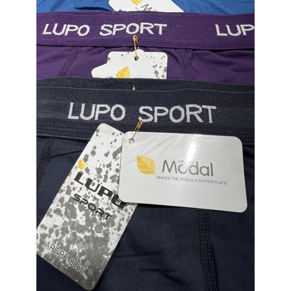 (3pcs) celana dalam boxer pria LUPO BF 8866 sport MODAL original TERMURAH