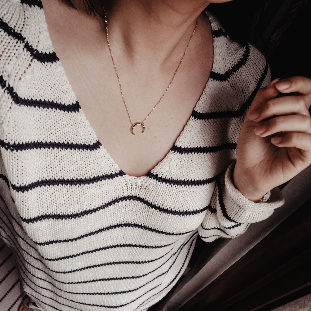 PREMIUM MOONY NECKLACE (STAINLESS STEEL + 18K GOLD PLATED) - TIDANTIAK KARAT