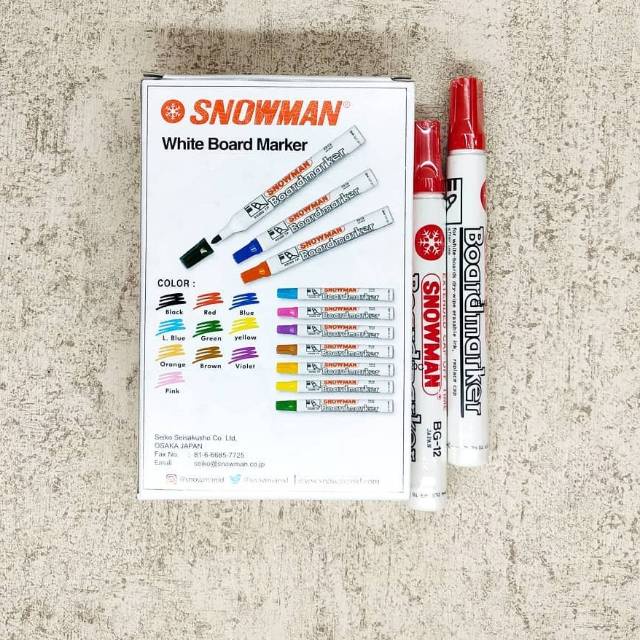 

Spidol Snowman White Board Merah