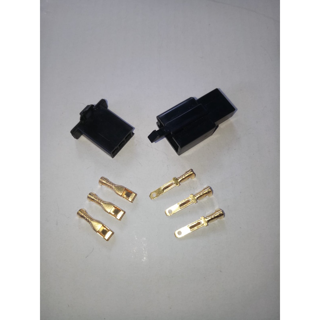 SOKET KABEL 3 PIN SKUN KECIL HITAM / SOCKET KABEL 3 PIN SKUN KECIL / KONEKTOR