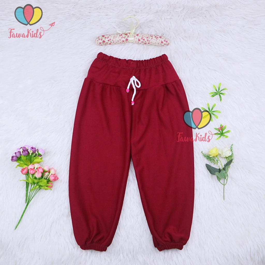 Jogger &amp; Legging Bayi-12 Tahun / CHRISTMAS Celana Merah Panjang Anak Perempuan Laki-Laki Warna Merah Lejing Laging Polos Natal Imlek Babycinnamon