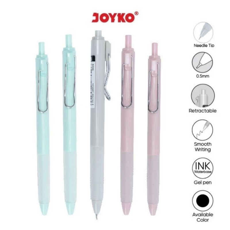 

pulpen jetrek gel joyko pasuteru GP-343 0.5mm (1pcs)