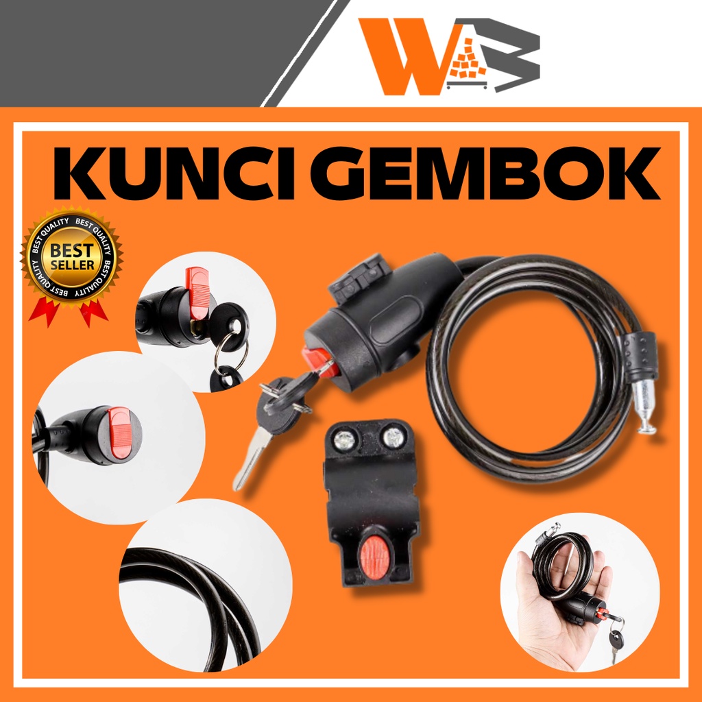 COD Gembok Sepeda Anti Maling Kunci Rantai Gembok Sepeda Motor Sepedah Lock