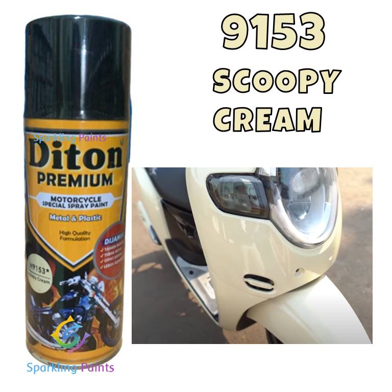 Pilox Diton Premium Scoopy Cream 9153 400ml Krem Krim Cat Pilok Honda Motor Tahan Bensin