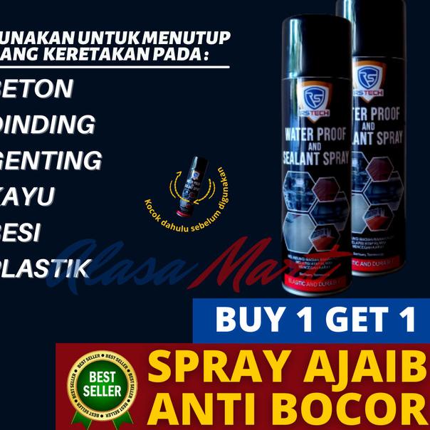 

Rubber Sealant Spray - Aqua Sealant Spray Anti Bocor 500ml Buy 1 Get 1 - Putih