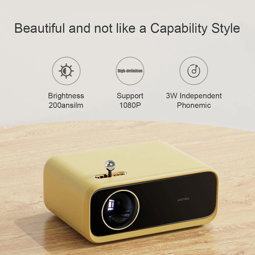 WANBO X1 MINI XS01 - Mini Projector 200 ANSI Lumens - Support 1080P