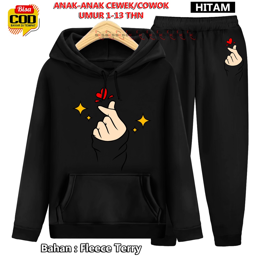 Setelan Anak SARANGHAEYO sweater Hoodie Suiter Topi TM 00098 Setelan Olahraga Anak Cowo Cewe Setelan olahraga Training Sportswear Children Paling Tren &amp; Laris Terbaru