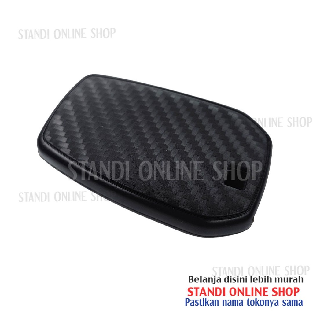 Sarung Kunci Silikon Remote Cover Carbon Smartkey Toyota All New Fortuner