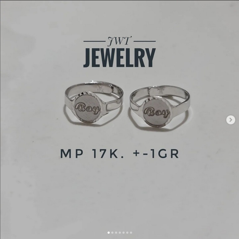 CINCIN EMAS BAYI ANAK MACAM2 MODEL EMAS PUTIH