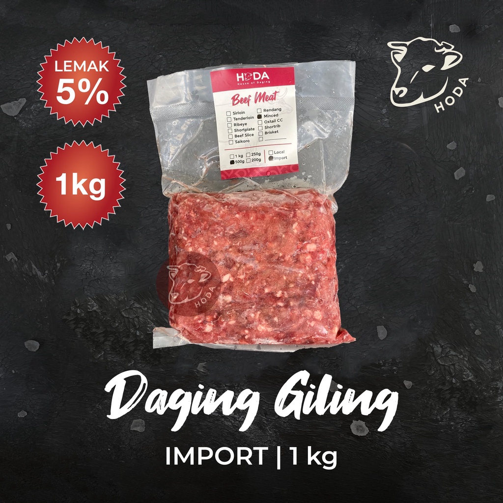 

Daging Giling Sapi Premium / Minced Beef Low Fat Import 95CL Lemak 5-10% 1kg