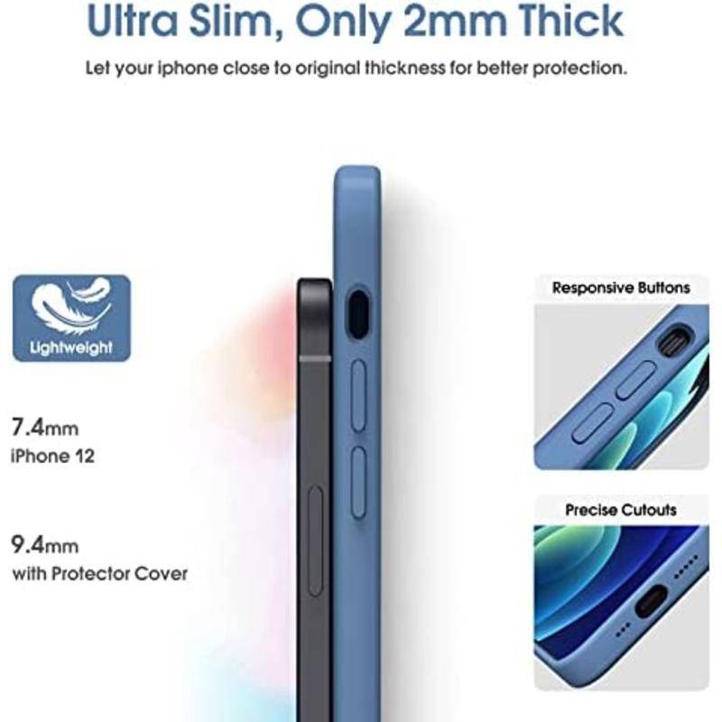 Case Pelindung Kamera Bahan Silikon Cair 4 Lapis Anti Sidik Jari Built-in Microfiber Untuk iPhone 11 Pro Max 6 6s 7 8 Plus X XS Max XR SE 2022