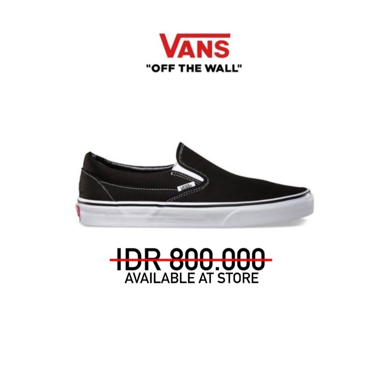 Vans Slip On Classic Black White Original