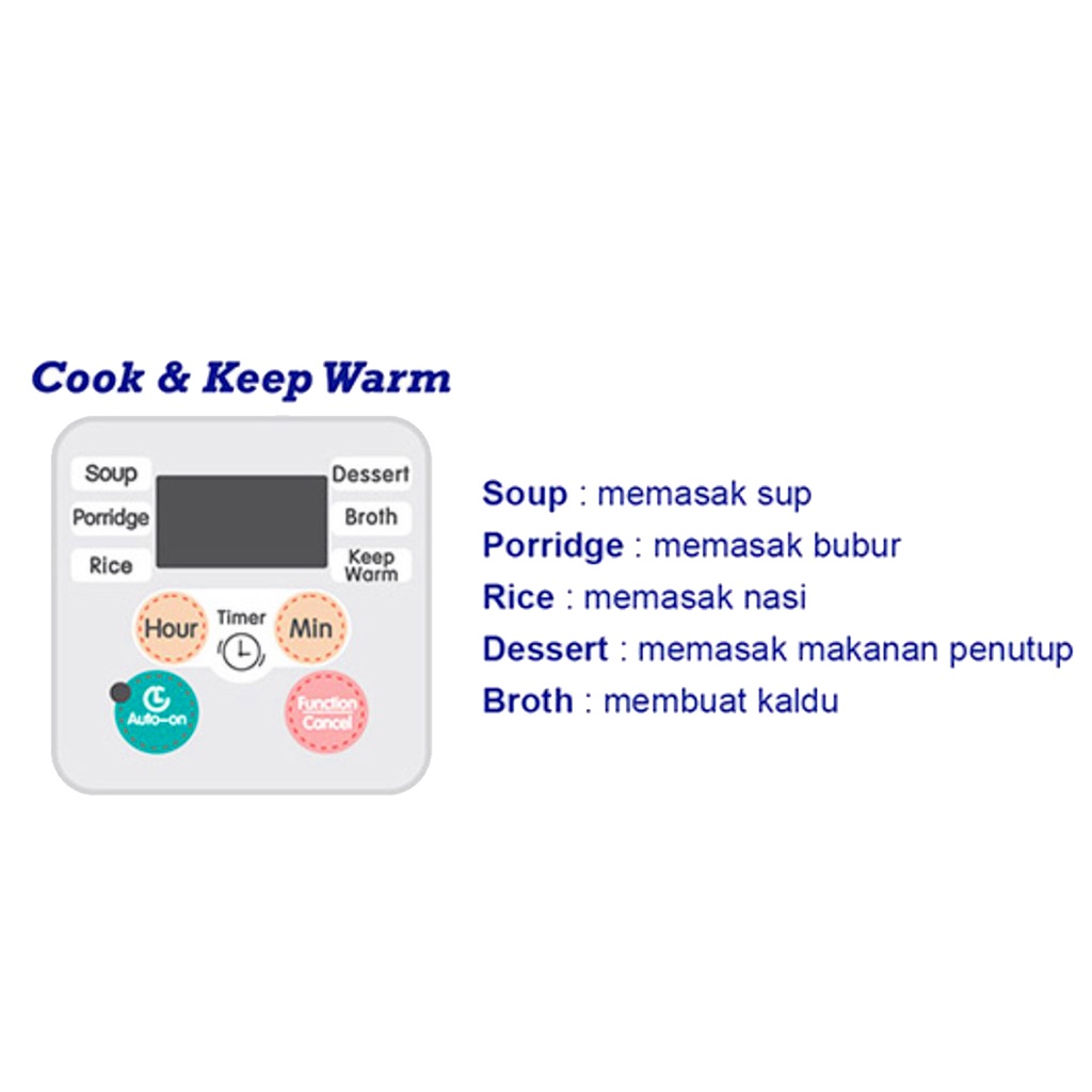 Baby Safe Slow Cooker Digital Timer 1.5L (LB06D) / Alat Masak Makanan Bayi