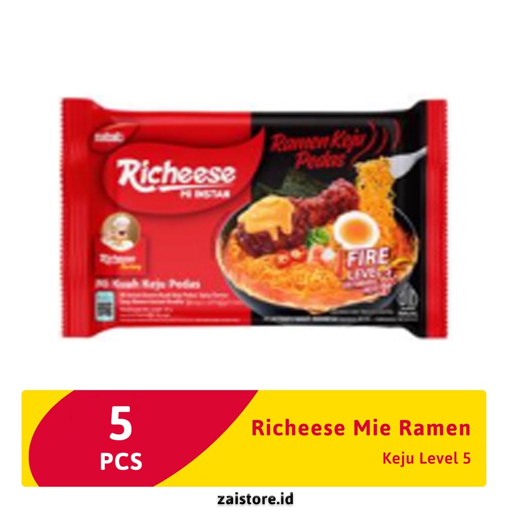 

Richeese Mie Ramen Keju Level 5 (Isi 5 Pcs) - Free Bubble Wrap & Dus