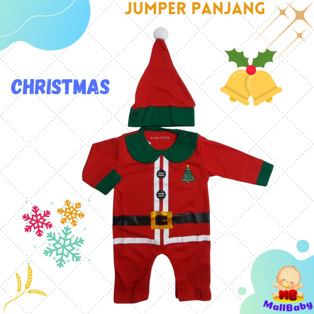 Baju Sinterklass Bayi Kostum Baju Natal Bayi Jumper Karakter Santa Klaus Claus Snowman BabySteps