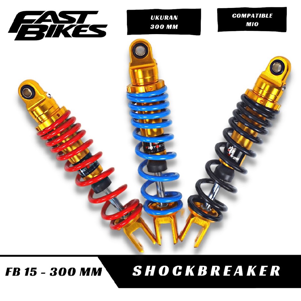 Shockbreaker Belakang Matic Fast Bikes Z-Series 300MM Beat Vario Scoopy Spacy mio xeon fino genio