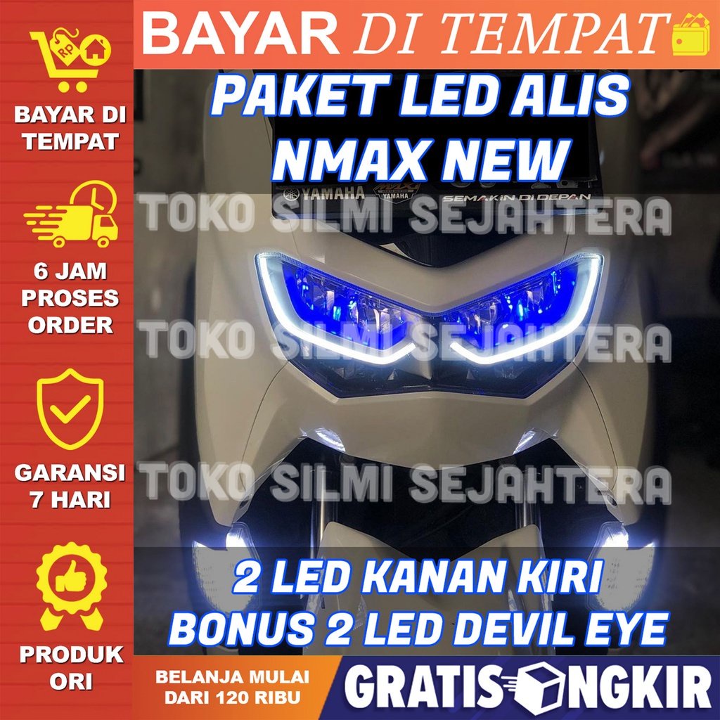 LAMPU ALIS DRL NMAX NEW BONUS DEVIL EYES LAMPU ALIS DRL BONUS DEVIL EYES ALL NEW NMAX 2020 2021 2022