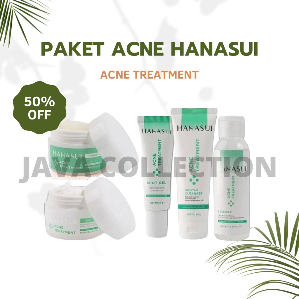 HANASUI PAKET ACNE / HANASUI ACNE TREATMENT SERIES - CREAM CLEANSER ESSENCE ACNE ORIGINAL / PAKET JERAWAT HANASUI