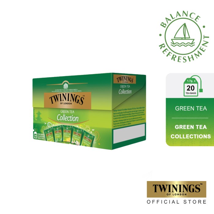 

TERMURAH Twinings Teh Hijau Celup Aneka Rasa Green Tea Collection Pack 20x1.7gr /TEH DIET/TEH