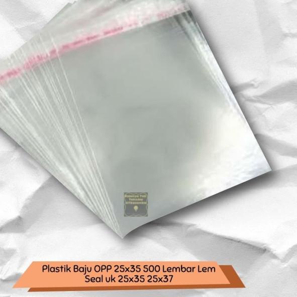Plastik Baju OPP 25x35 500 Lembar Lem / Seal uk 25x35 25x37