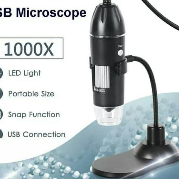 Microscope Digital 1000x 8 Led Zoom Endoscope Microskop Usb android pc - tipe kabel 1600