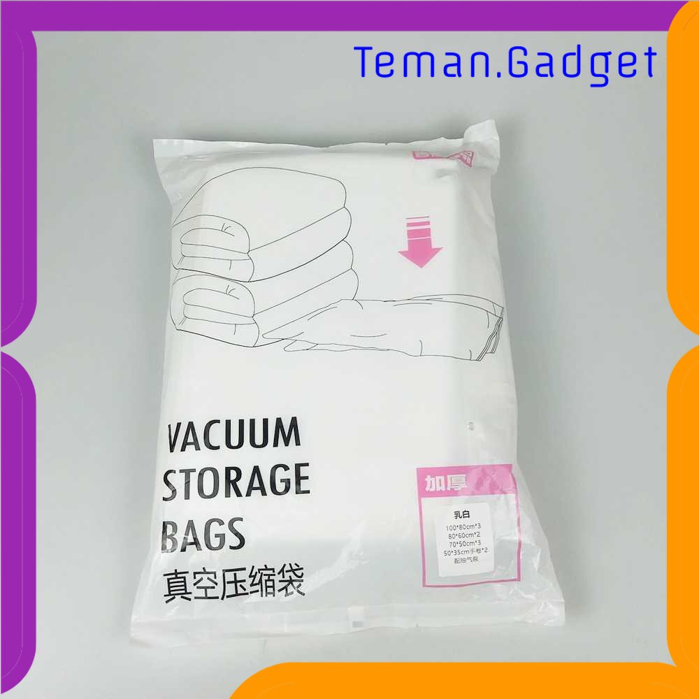 TG-TRV WHISM Kantong Plastik Pakaian Vacuum Bag 10 PCS with Hand Pump - WH021