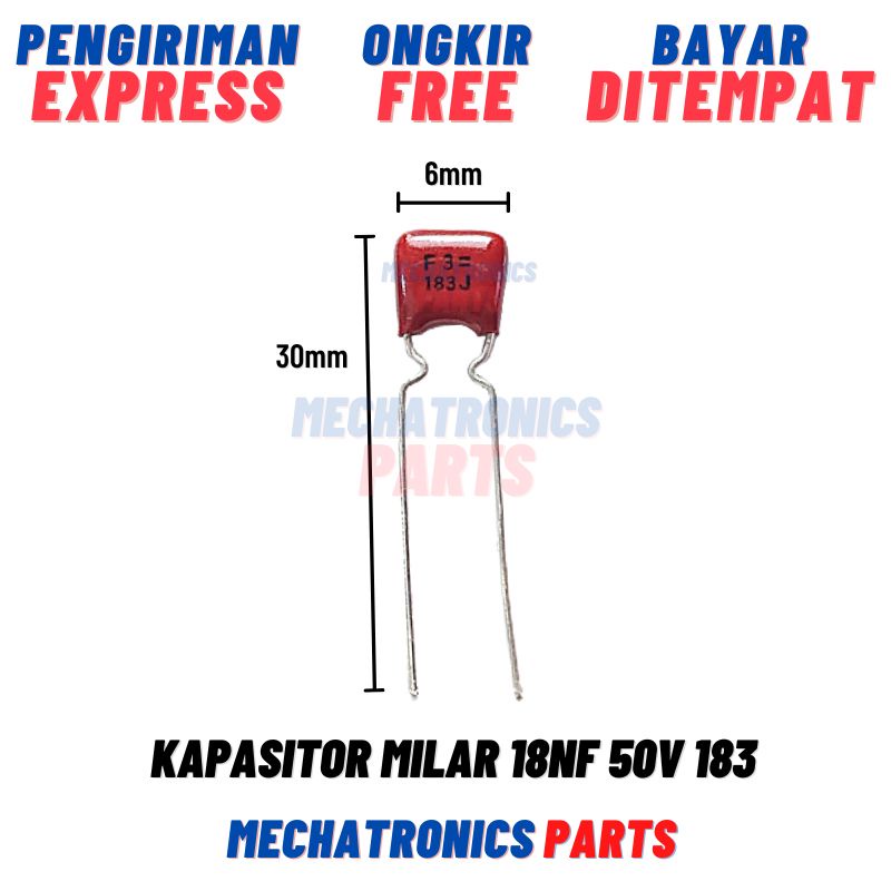 Kapasitor Milar 18nf 50V 183