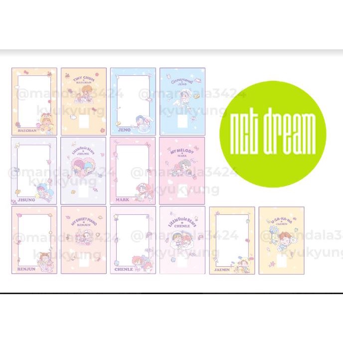 PRE ORDER ACRYLIC PHOTOCARD PC HOLDER NCT & WAYV X SANRIO CHARACTER by kyukyung