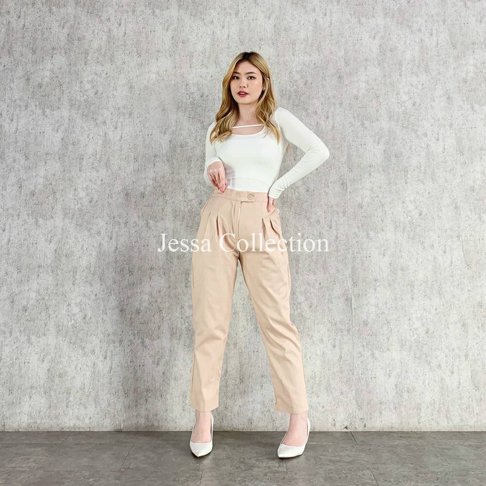 Premium Tarena Highwaist Pants TH 212 COTTON TWILL