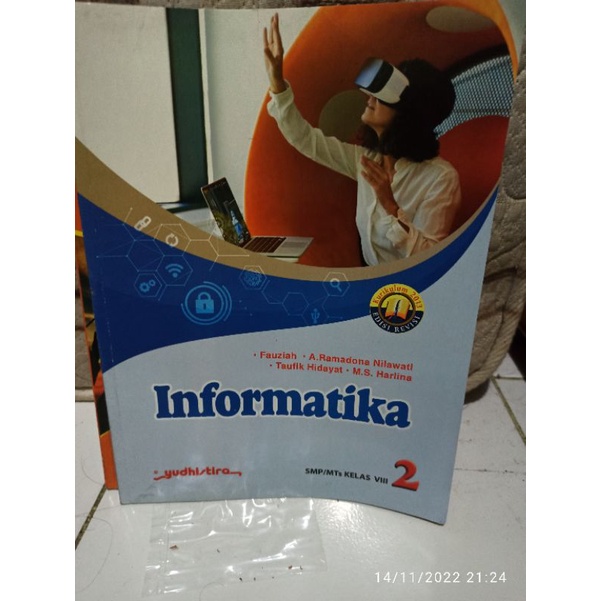 buku pelajaran informatika SMP kelas 8 Yudhistira