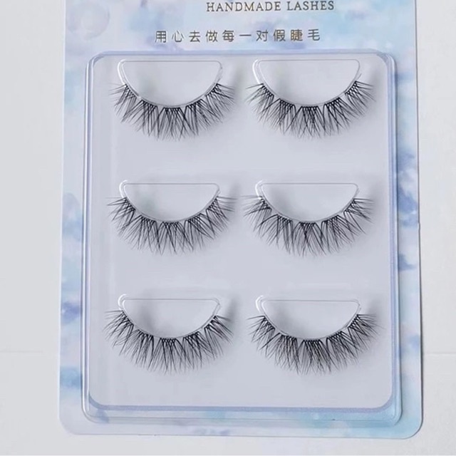 F133 - 3D FAIRY THICK 3PASANG Mink Eyelashes Invisible Band Lash Extension Natural False Eyelashes Cross Cluster Fairy 3D Faux Big Eye Long Fake Lashes