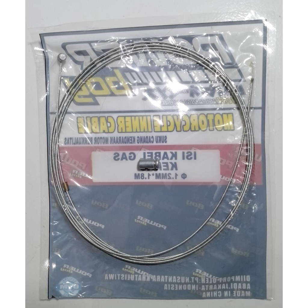ISI TALI GAS POWER PLUS NEPEL SET VESPA DAN SEMUA MOTOR