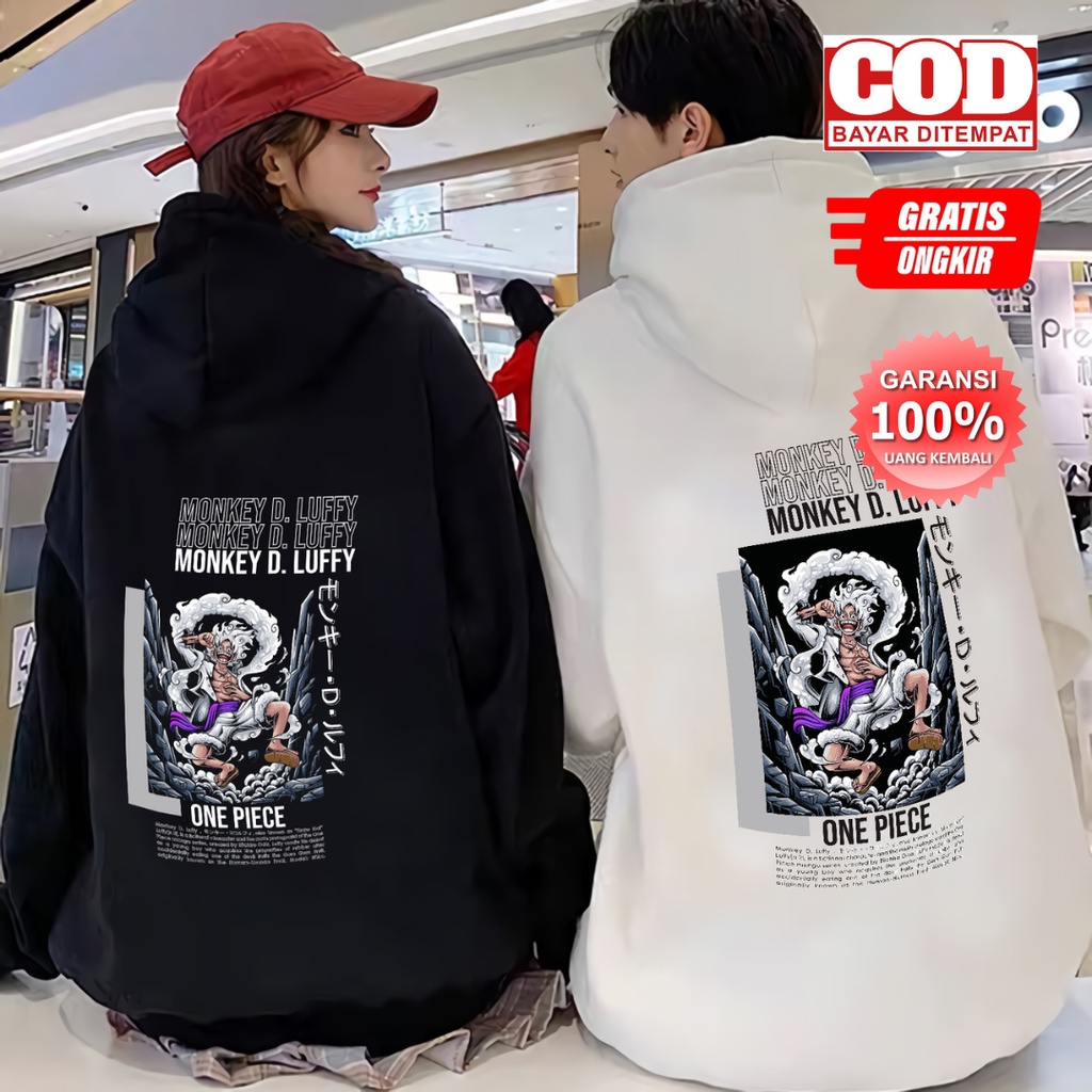 Promo COD Hoodie One Piece Luffy Gear 5 Hoodie Kawaii Anime Pria/Wanita Kaus Atasan Harajuku Uniseks Pria Wanita Hoodie Plus Fashion Streetwear