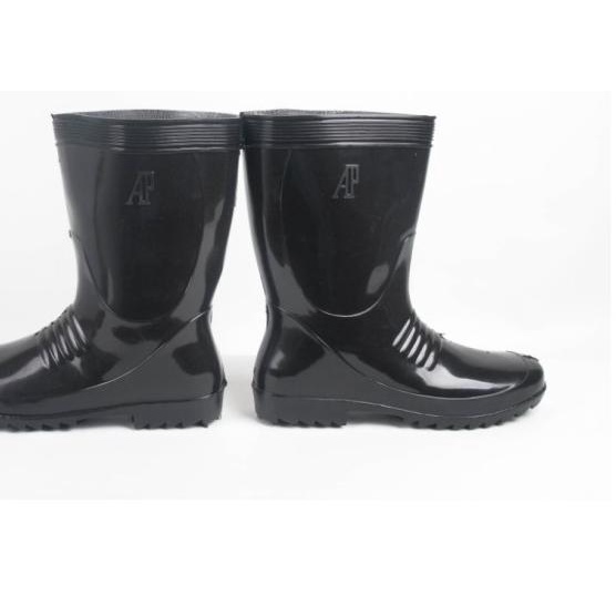 SEPATU BOOTS PRIA KARET PENDEK AP BOOT 1 - Hitam, 25