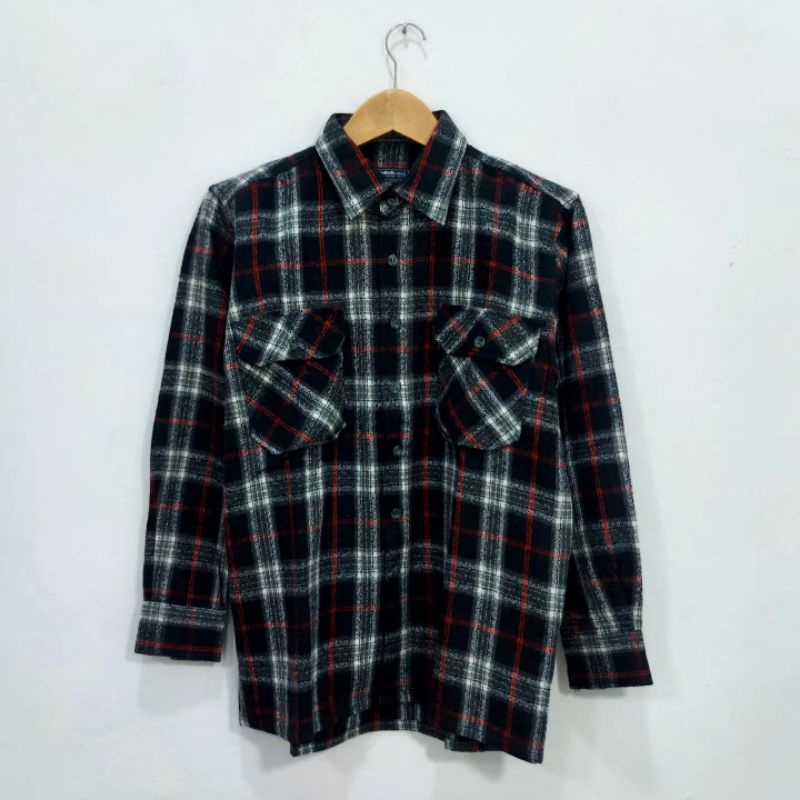 kemeja flannel panjang scond SYMbiose outer flannel woll shirt