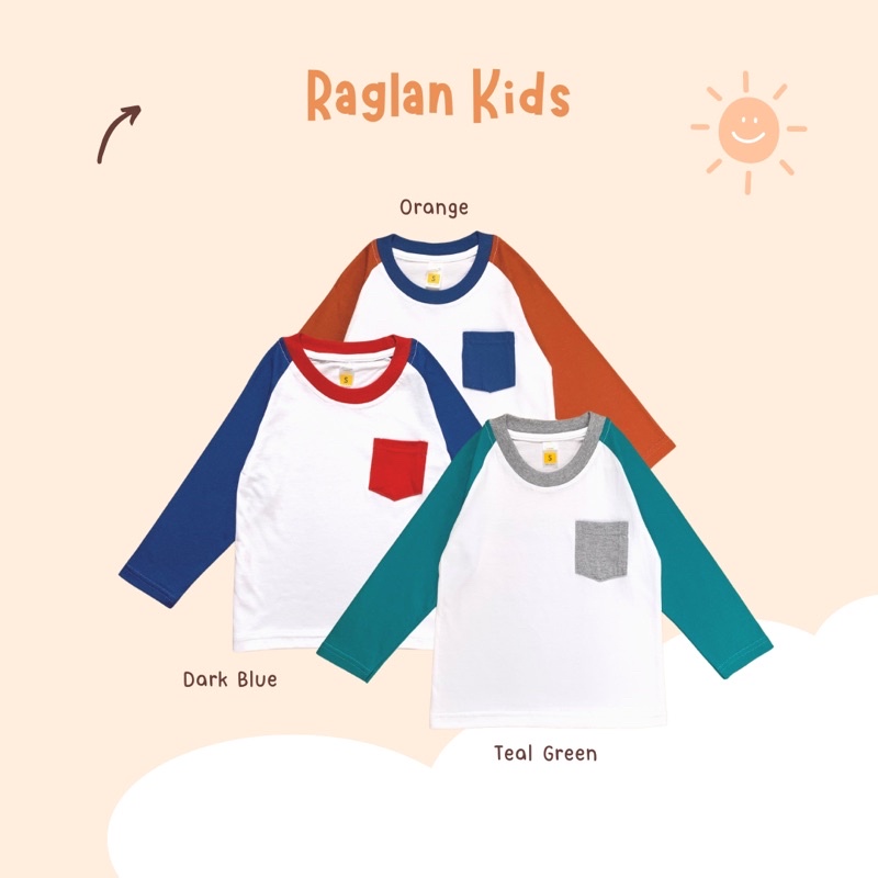 Yobebee Kaos Raglan Anak Laki Laki Usia 2 4 6 8 10 Tahun Baju Atasan Model Tangan 3/4 Reglan Motif Polos Kids Boy Tee Shirt Tshirt Model Casual Santai Kaos Oblong Anak Cowok