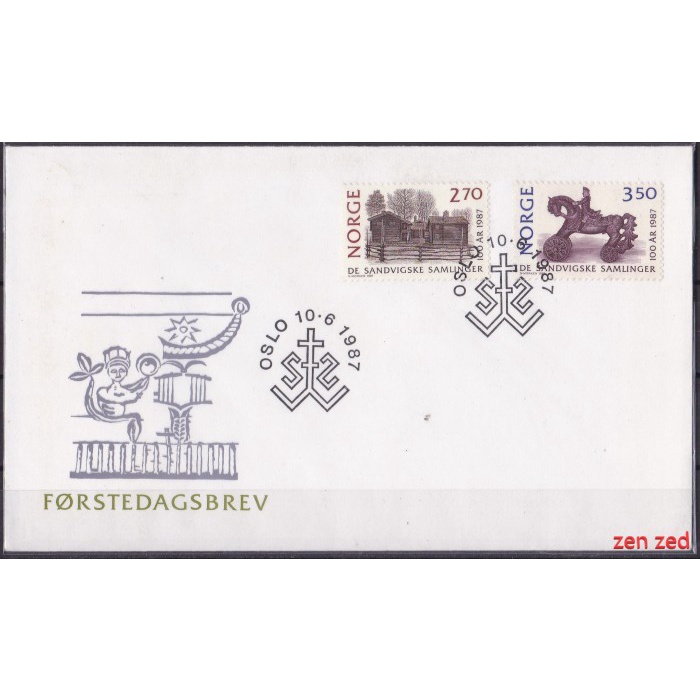 

A185 Perangko FDC SHP Norwegia 1987 The Sandvig Collections 1 Pcs