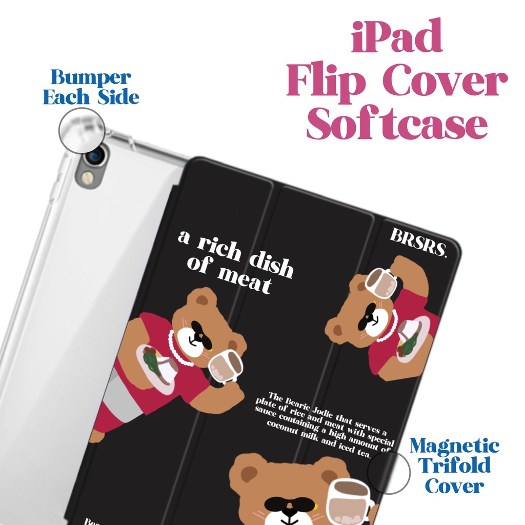 iPad/ Tablet Case  / Flip Cover Case Slot Pencil Bearie Jodie Rich Dish