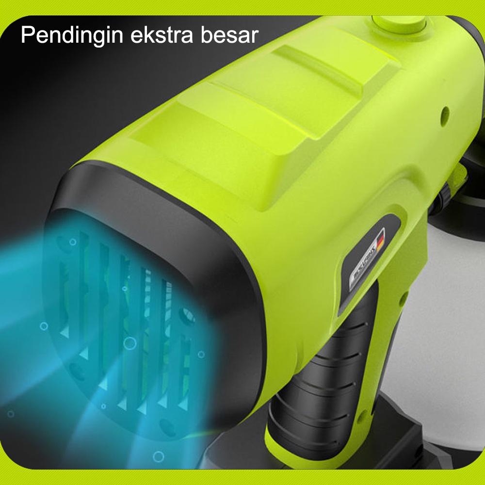 1050W Pistol Semprot Listrik 3 Ukuran Nozzle（1.3mm 1.8mm 2.5mm）800ML HVLP Penyemprot Cat Rumah Tangga Kontrol Aliran Penyemprotan Mudah