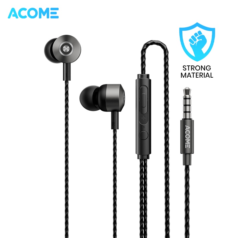 Jual ACOME Wired In Ear Metal Earphone AW09 / Headset Strong Material ...
