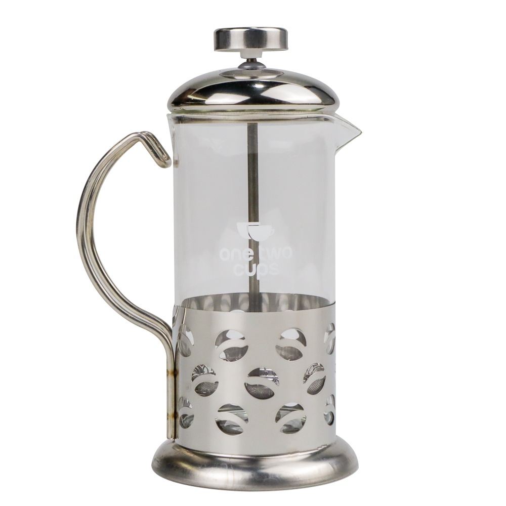 

French Press Coffee Maker Pot Bean Pattern 350ml - SILVER