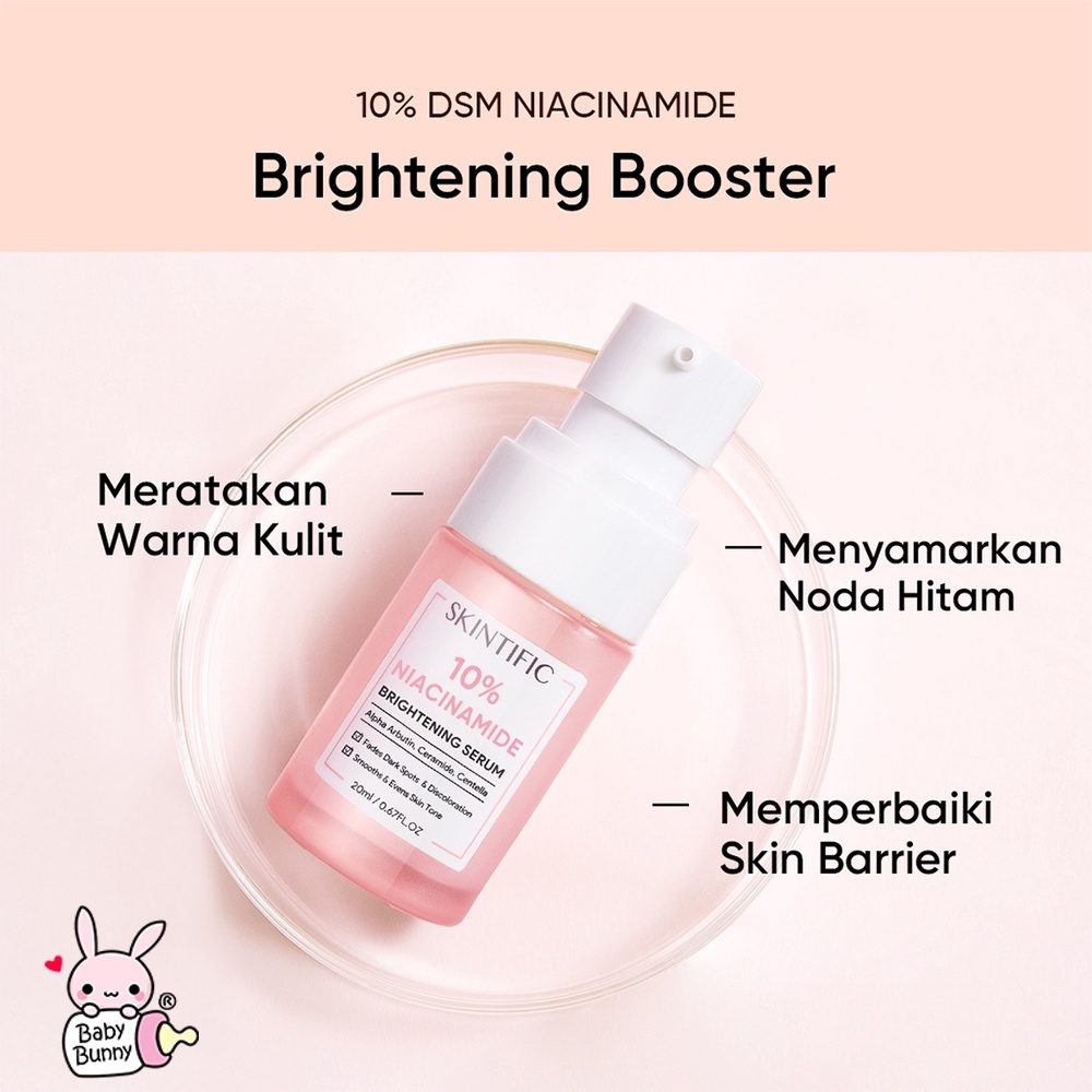 ❤ BELIA ❤ SKINTIFIC MSH Niacinamide | 10% Niacinamide Serum | Moisture Gel | Brightening | Basic Glowing Series | BPOM