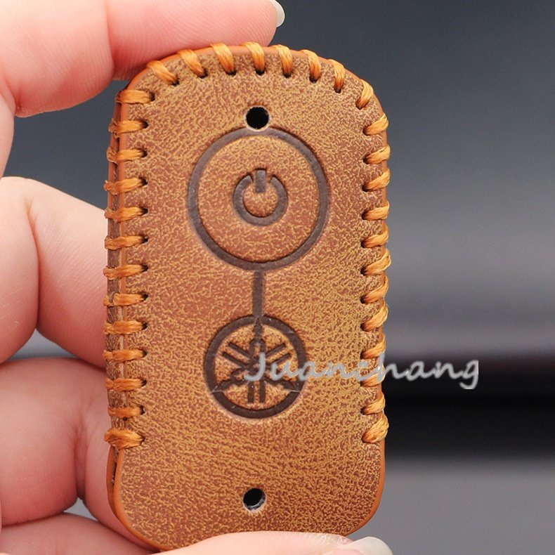 Cover Case Kulit Kunci Remote Yamaha y16zr Xmax y16 Dengan Gantungan Kunci Untuk Yamaha Nmax 2020 2021 2022 Aerox S Xmax Sniper2021 2022 holder pouch accessries