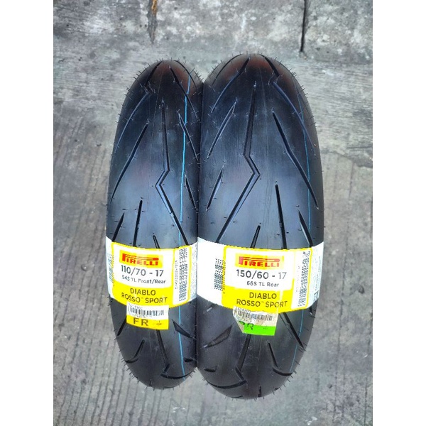 BAN PIRELLI DIABLO ROSSO SPORT 110 150 R17 TUBLES BAN R15 V3 R15 V4 CBR 150 CBR 250 RR ZX25R MT15 NE