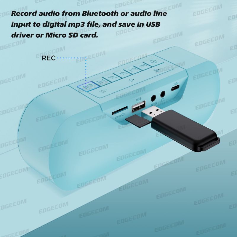 EZCAP 221 Speaker Bluetooth Audio Capture Card Save to Flashdisk/SDcard / EZCAP221