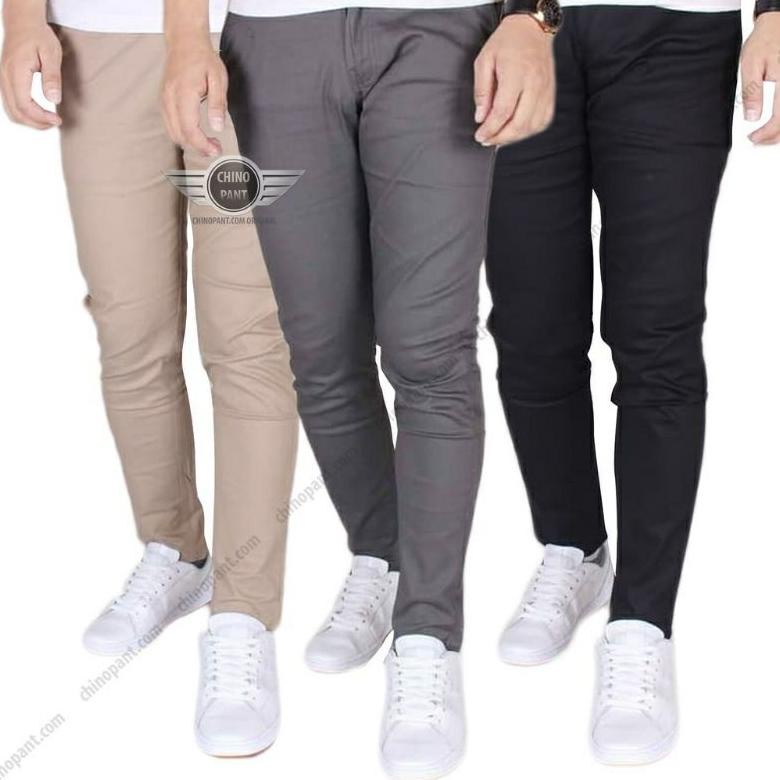 Celana Panjang Pria Chino Modern Chinos Slim Fit Pants Sirius Black Erigo