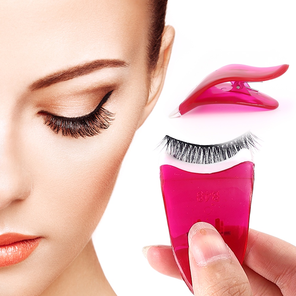 Warna Random Portable Eyelash Clipper Eyelash Extension Tang Bulu Mata Palsu Memakai Klip