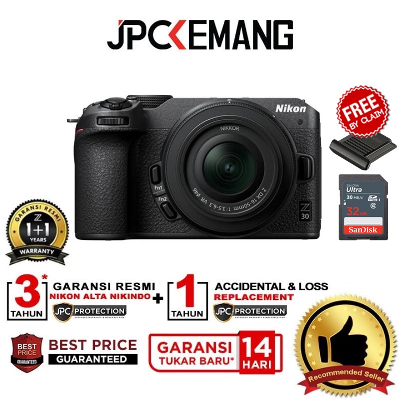 Jual Nikon Z30 kit 1650mm Nikon Z 30 1650 Mirrorless Camera Free